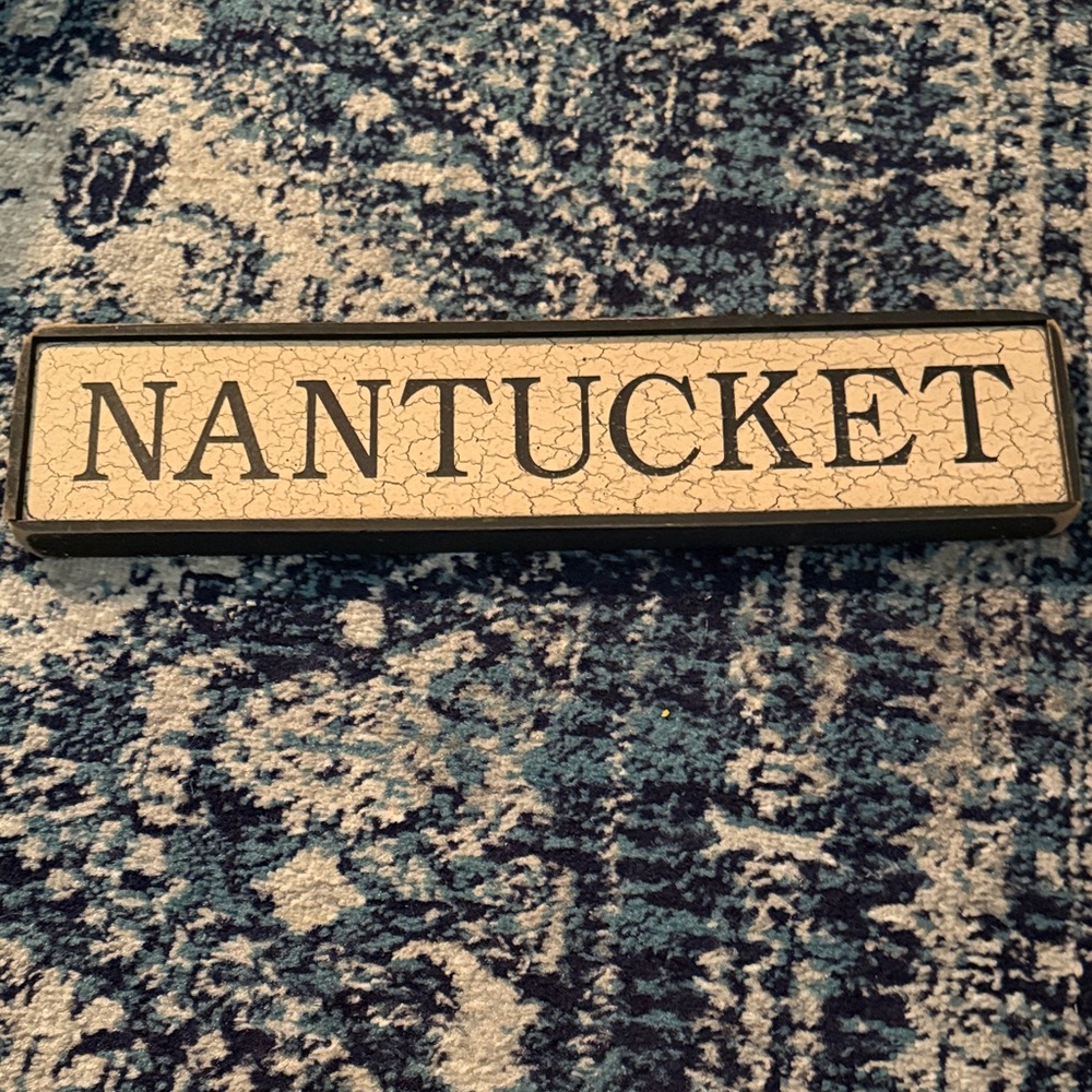 Nantucket Beige Wall Sign